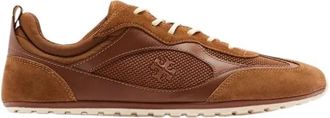 Tory Burch Field Sneaker - Dames - Sneakers - Bruin - 37 EU - Leer - Schoenen