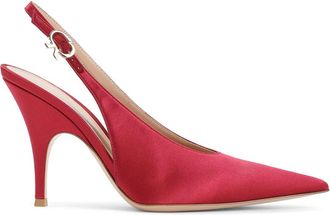 Gianvito Rossi Sofia Sling Crepe Satin Pumps