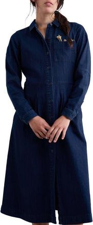 Seasalt Cornwall Outlines Denim Shirtdress in Mid Wash at Nordstrom, Size 10 Us