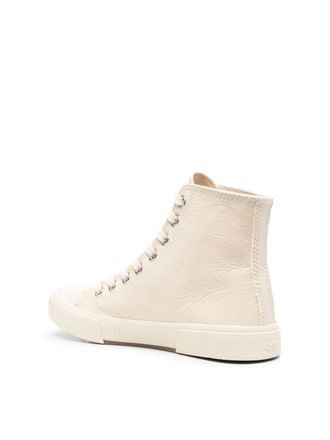 Balenciaga Womens Paris Logo High-Top Sneakers White Shoes >