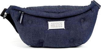 Maison Margiela Glam Slam denim belt bag - men - Cotton/Silk - One Size - Blue