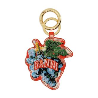 Ganni Keyrings, female, Multicolor, Size: ONE SIZE Red Keychain Accessory