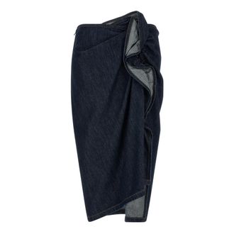 Dries Van Noten Dames, Rokken, Blauw, Maat: 2XS Katoen