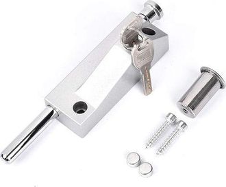 OEM Cerradura Multifuncional Para Puertas - Para Puertas De Garaje - Cerradura Universal - Con 2 Llaves - Para Uso Interior Y Exterior - Plata Mate