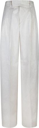 Amiri Sequinversierde Zandkleurige Broek - Heren - Straight fit broeken - Beige - M - Katoen - Broeken
