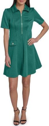 Tommy Hilfiger Zip Fit & Flare Dress in Cypress at Nordstrom Rack, Size 14