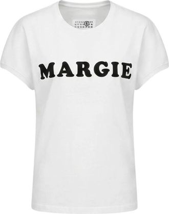 Maison Margiela T-Shirt - Dames - T-shirts - Wit - L - Tops