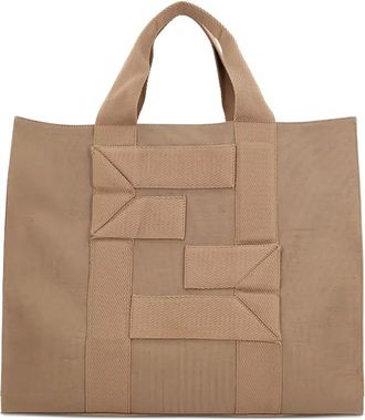 Fendi Shopper met logo - Bruin