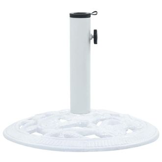 vidaXL Base De Sombrilla De Hierro Fundido Blanco 9 Kg 40 Cm Vidaxl