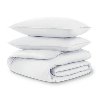 Bare Home TENCEL Lyocell Duvet Cover Set in White at Nordstrom, Size Full