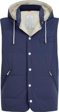 Brunello Cucinelli Nylon down vest in Blue at Nordstrom, Size Xxx-Large Eu
