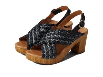 Eric Michael Eric Michael Martie Sandals Womens Black Block Heel Slingback RHS8937