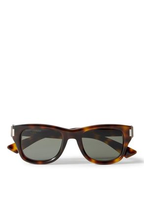 Saint Laurent Square-Frame Tortoiseshell Acetate Sunglasses