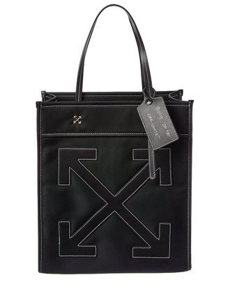 Off-white Off-White Boxy Large Leather-Trim Tote