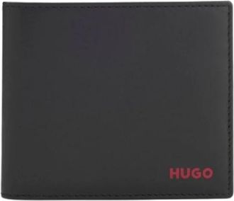 HUGO BOSS Leren Portemonnee met Muntvak - Heren - Portefeuilles - Zwart - ONE Size - Leer - Accessoires