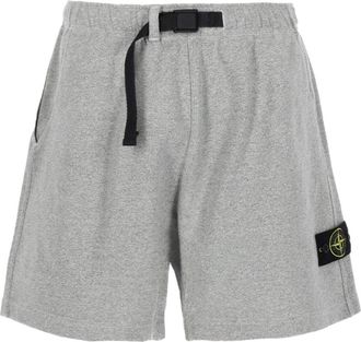 Stone Island Grey Solid Shorts