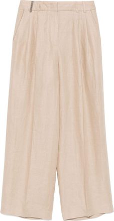 PESERICO pleated trousers - Neutrals