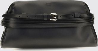 Moschino Clutch svasata in pelle ovina liscia con fettucce