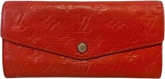 Louis Vuitton Pre-owned Wallets, female, Red, Size: ONE SIZE Pre-owned Monogram Empreinte Long Wallet