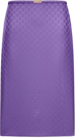 Gucci Gg Silk Skirt-Donna