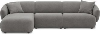 Castlery Auburn Chaise Sectional Sofa Left Facing Customized, Dark Grey, Spill Resistant, Modular, Castlery