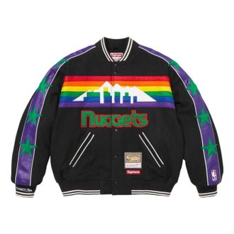 SUPREME x Mitchell & Ness SS26 Teams Varsity Jacket Black SUP-SS26-281-BLK