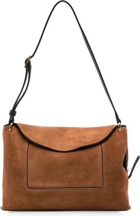 Wandler Tassen, Dames, Bruin, ONE Size, Su&egrave;de, Penelope Slouch Bag
