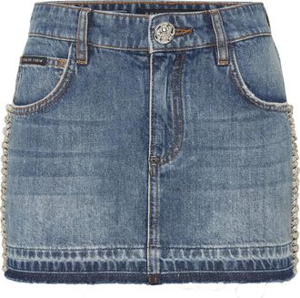 Philipp Plein Gonna con strass - Blu