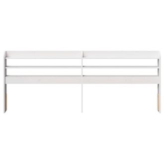 Berkfield Home Headboard with Shelves White 200 cm Solid Wood Pine
