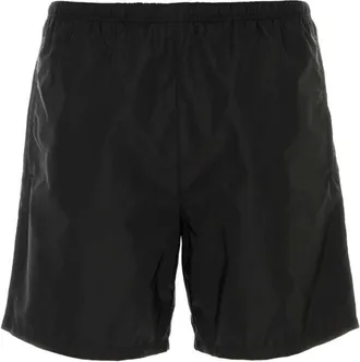Prada Black Solid Swim Shorts