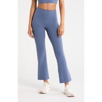 Zella Studio Luxe High Waist Flare Ankle Pants in Blue Vintage at Nordstrom, Size X-Large