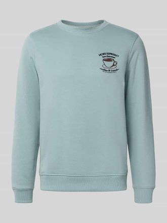 Blend Sweatshirt mit Motiv-Stitching Modell HIFOLO in Mint, Größe 3XL