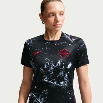 Nike Canada Stadium Away Nike Womens Dri-FIT Soccer Jersey in Black | P35891J679-BLK