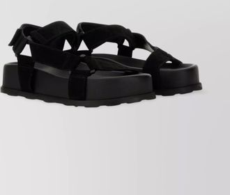 Moschino logo open toe platform sandals