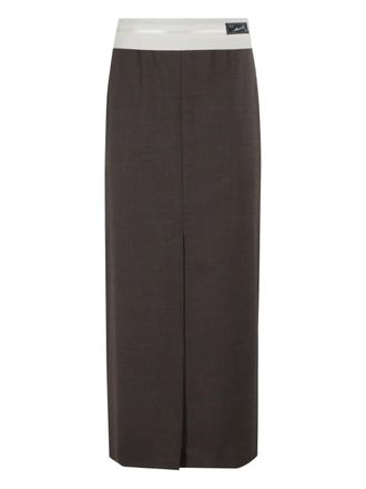 Erika Cavallini Semi Couture centre-seam skirt - Brown