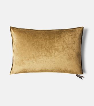 Maison de Vacances Cotton-blend velour cushion