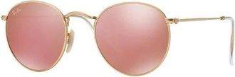 Ray-Ban Ronde Metalen Zonnebril - Heren - Zonnebrillen - Geel - 50 MM - Accessoires