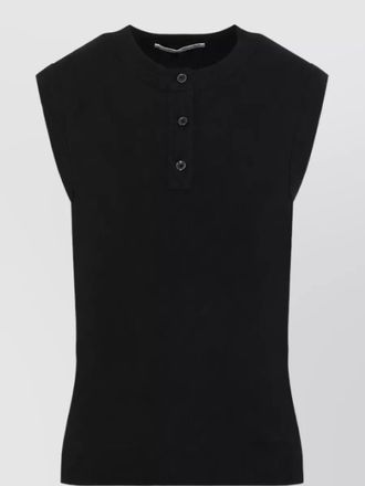 STUDIO NICHOLSON cashmere wool sleeveless crew neck knit vest