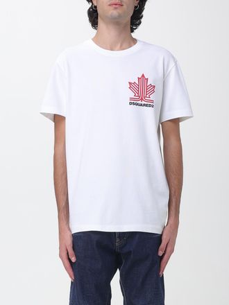 Dsquared2 T-shirt in cotone con logo a contrasto e scollo a girocollo