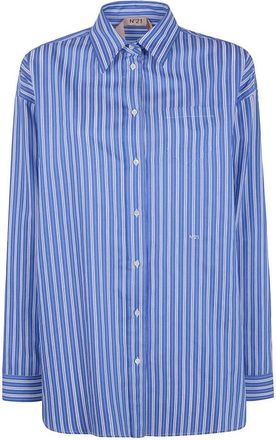N&deg;21 Shirts - Dames - Overhemden - Blauw - M - Overhemden