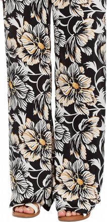 Drew Hattie Floral Pants In Black
