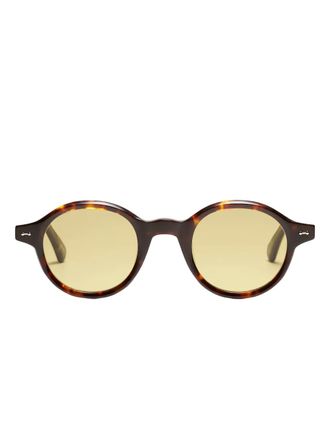 Peter and May Zonnebril met rond montuur en schildpadschild effect - Bruin
