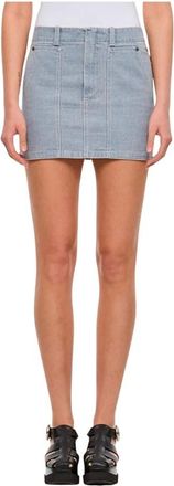 Fendi Dames, Rokken, Grijs, Maat: XS Denim