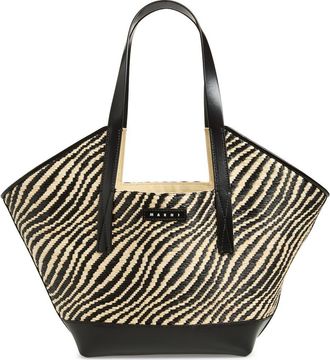 Marni Small Waves Tote in 00N99 Black at Nordstrom