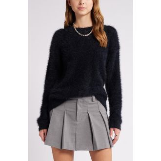 Open Edit Boyfriend Sweater in Black at Nordstrom Rack, Size Xx-Small