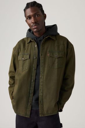 Levi's Denamore Western Overshirt - Uomo - 2XL - Verde / Olive Masters Western Od