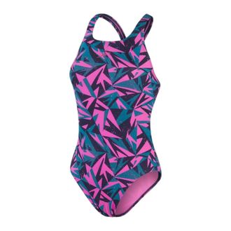Speedo Dames/Dames Hyper Boom Allover Medalist E&eacute;ndelig Zwempak (Marine/Orchidee)