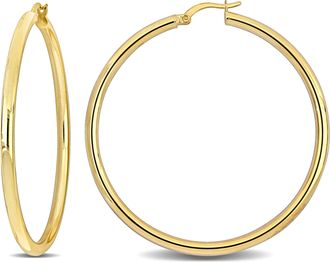 Mimi & Max 56x3mm Hoop Earrings in Yellow Plated Silver