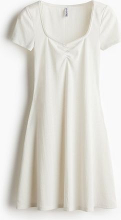 H&M Kleid aus Pointelle-Jersey - White