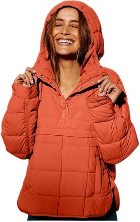 Generic Quilted Jacket Womens Lightweight Puffer Pullover Jacket Hoodie Autumn Down Jackets Casual Warm Padded Coats with Pocket